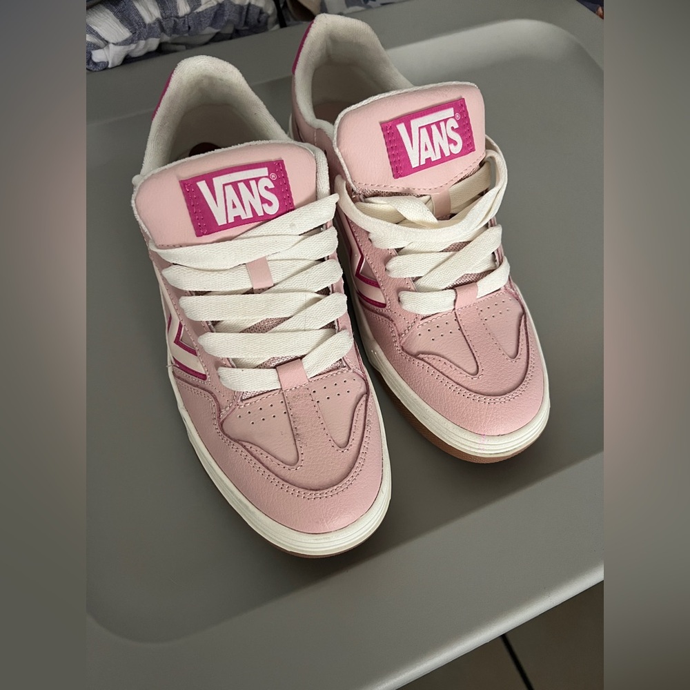 Vans Light Pink Low-Top Sneakers with White Accents